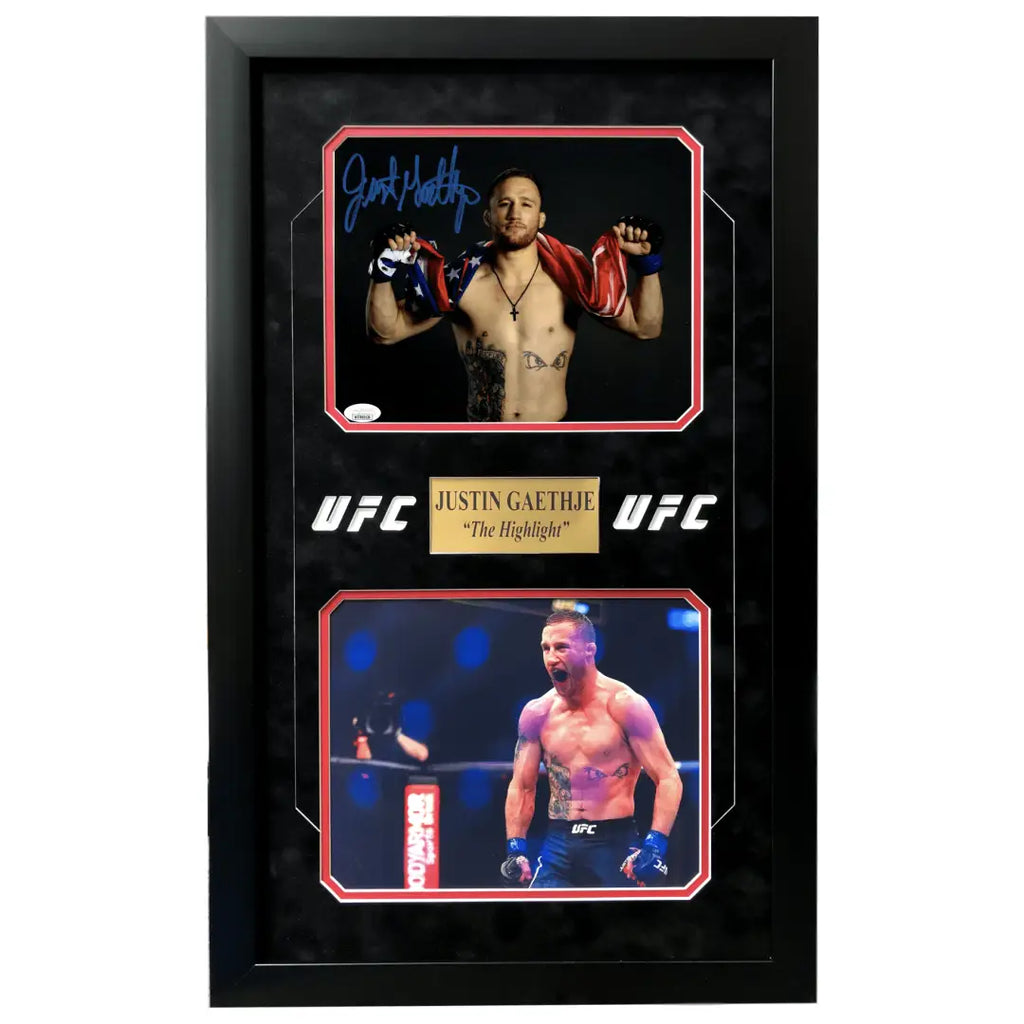 UFC  Justin gaethje “the highlight” autographed